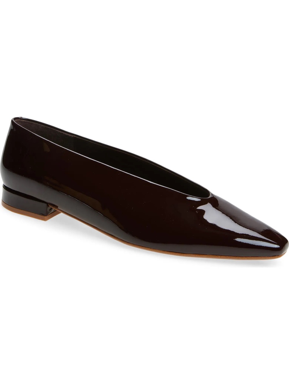Jeffrey Campbell Women's Patent Pointed-Toe Ballet Flat - Burgundy